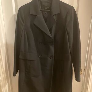 Talbots Classic Black Trench Coat